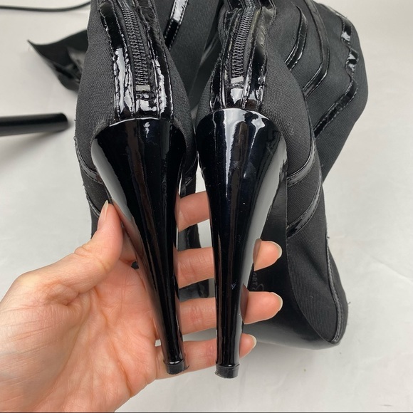 Report Signature, Style Steinway, Black, Fabric & Patent Leather, Thigh-Hi Boots - Picture 7 of 16